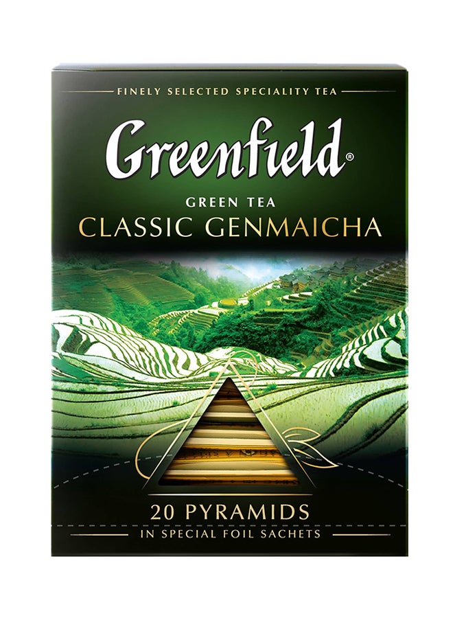 شاي أخضر جينمايشا كلاسيكي 1.8جرام عبوة من 20 قطعة