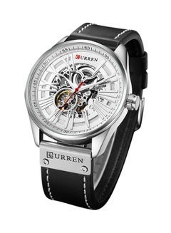 CURREN Men's Leather Analog Automatic Mechanical Wrist Watch 1J3560Bw 
