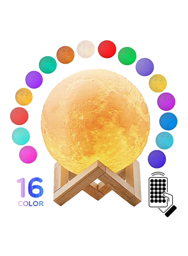 مصباح LED على شكل قمر ثلاثي الأبعاد أبيض 160x120x160مم - Image 1