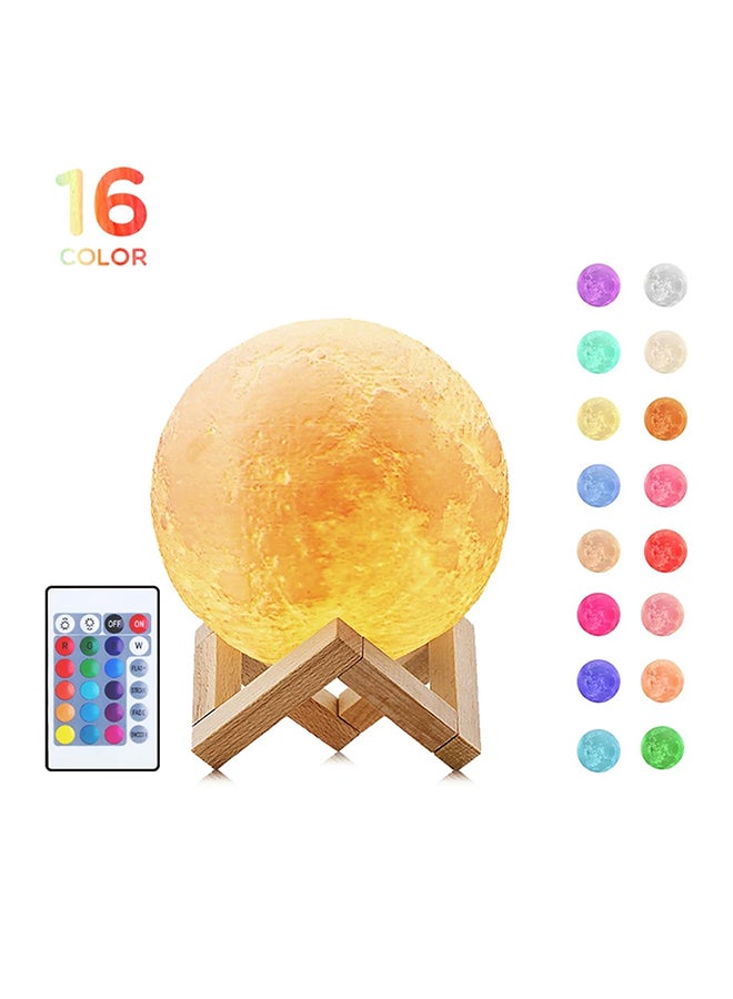 مصباح LED على شكل قمر ثلاثي الأبعاد أبيض 160x120x160مم - Image 2