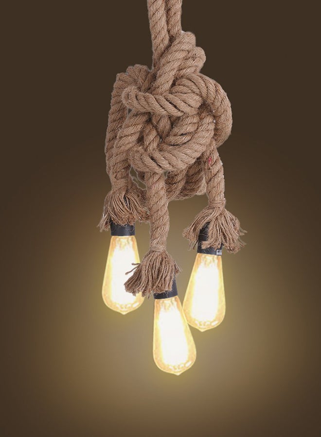 3-Head E27 Rope Holder Beige 240V  - Image 2