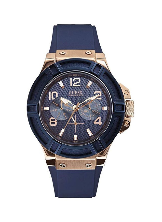GUESS - Men's Rigor Analog Watch W0247G3 - 36 mm - Blue - Image 1