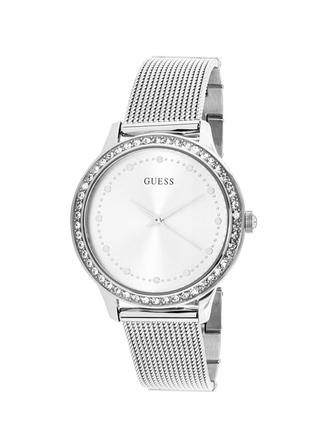 جس ساعة يد بعقارب وسوار من الستانلس ستيل طراز U0647L6 women