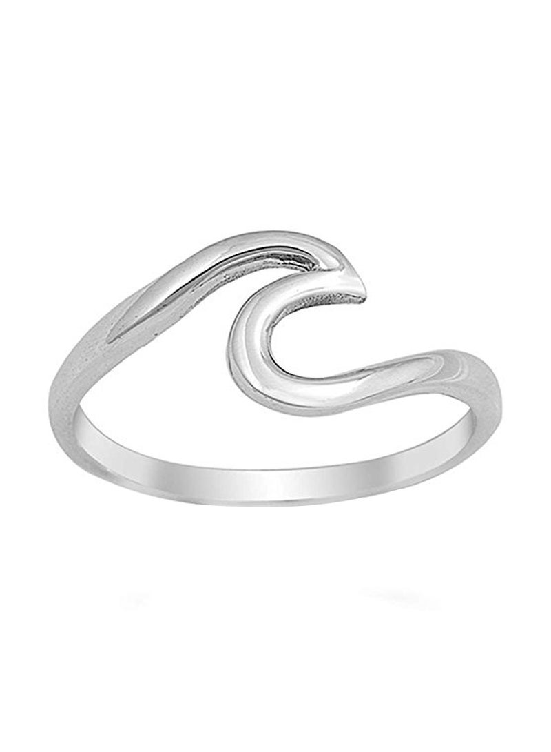 OXFORD DIAMOND - 925 Sterling Silver Wave Ring - Image 1