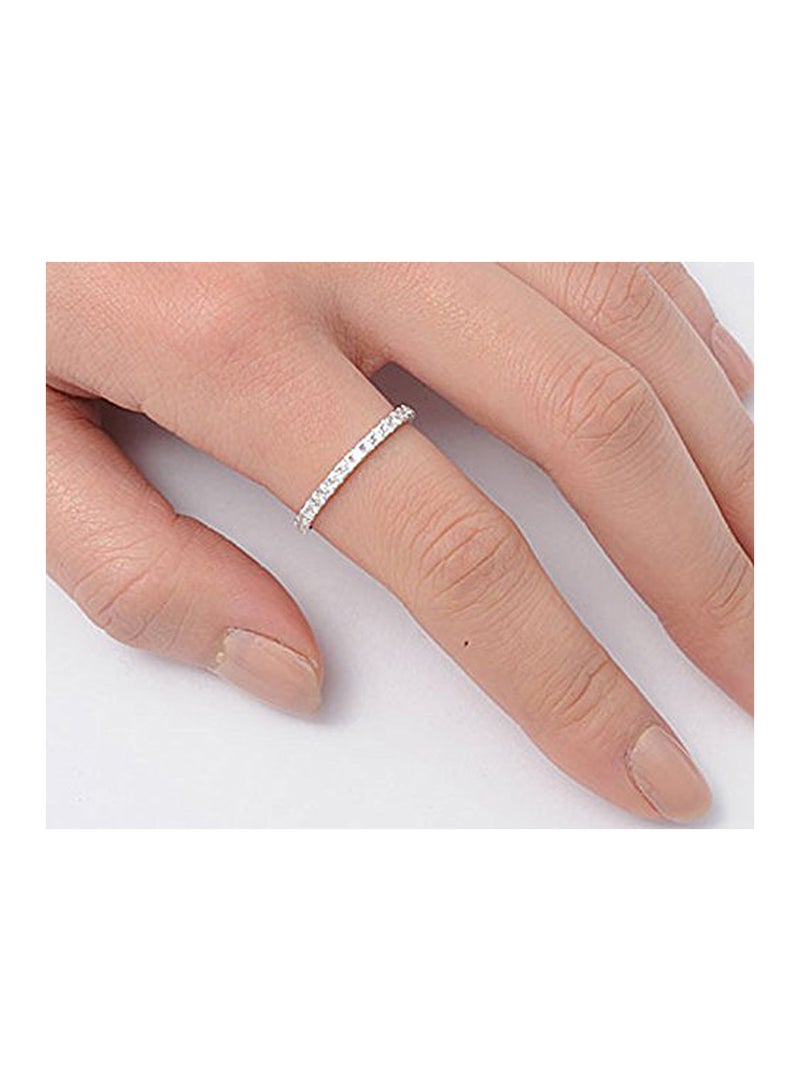 OXFORD DIAMOND - 925 Sterling Silver Round Eternity Style Ring With Cubic Zirconia - Image 1