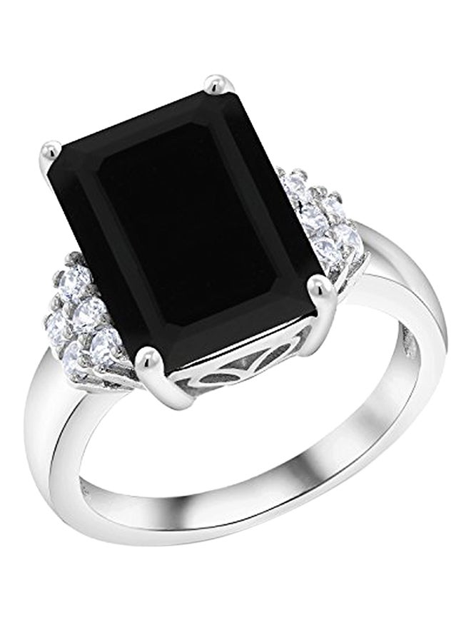 GEM STONE KING 925 Sterling Silver Onyx Ring  - Image 1