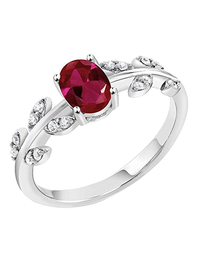 GEM STONE KING 925 Sterling Silver 1.11 Carat Ruby Ring - Image 1