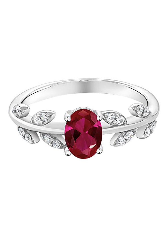 GEM STONE KING 925 Sterling Silver 1.11 Carat Ruby Ring - Image 2