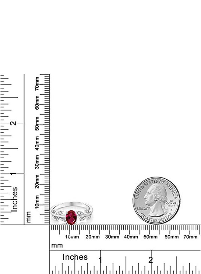 GEM STONE KING 925 Sterling Silver 1.11 Carat Ruby Ring - Image 3