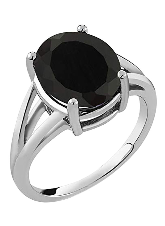 GEM STONE KING 925 Sterling Silver 4.00 Carat Onyx Oval Ring  - Image 1
