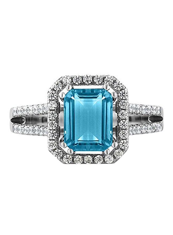GEM STONE KING 925 Sterling Silver 2.78 Carat Topaz Emerald Cut Ring  - Image 2