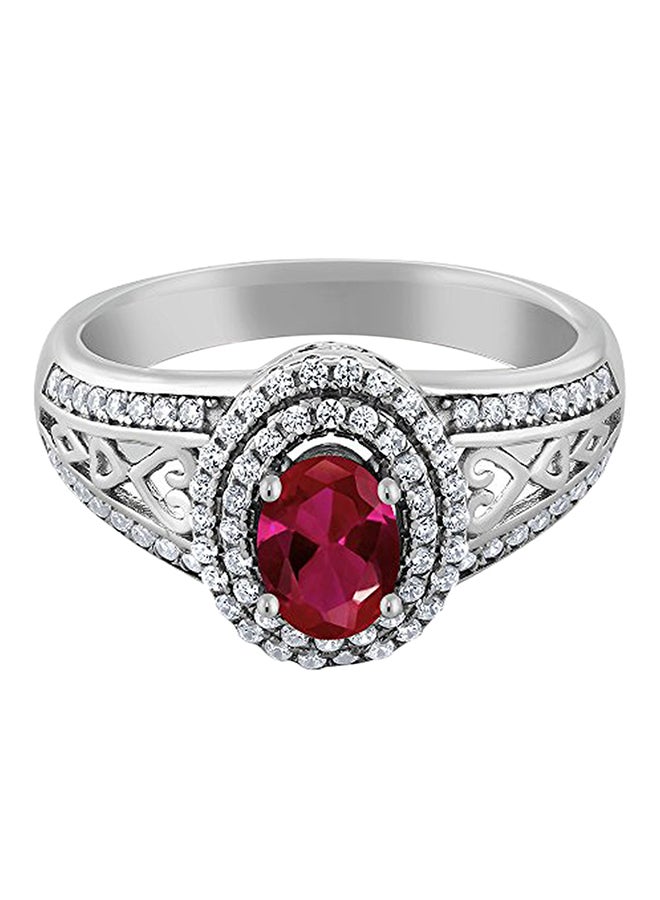 GEM STONE KING 925 Sterling Silver 1.36 Carat Ruby Ring  - Image 2