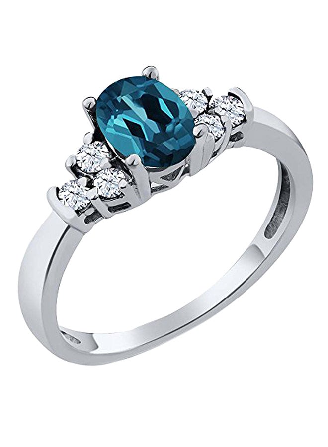 GEM STONE KING 925 Sterling Silver 0.79 Carat Topaz Ring - Image 1