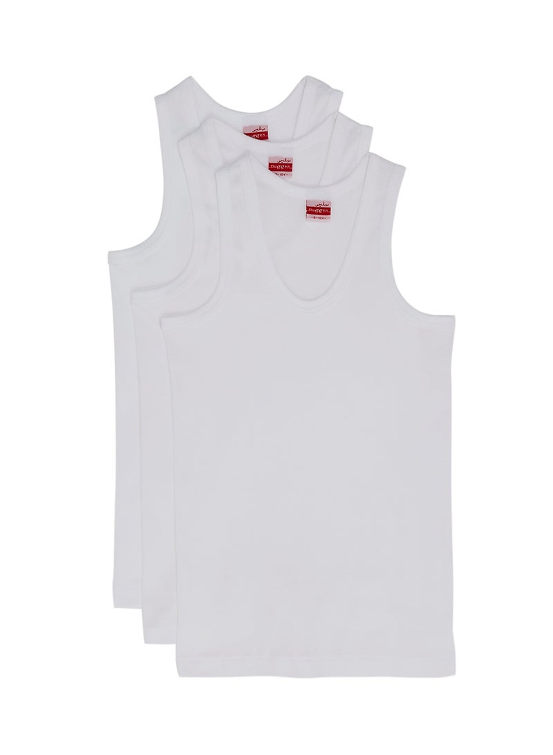 SLUGGER 3 Piece Cotton Vest White  - Image 1