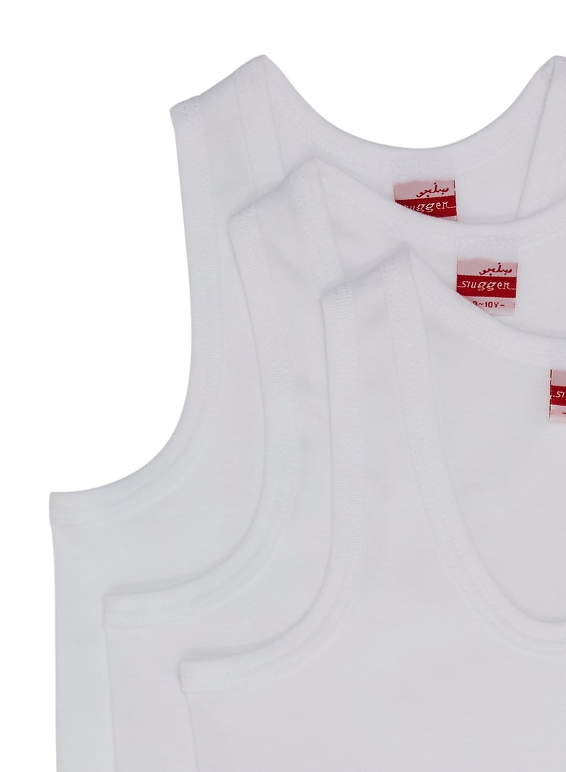 SLUGGER 3 Piece Cotton Vest White  - Image 3