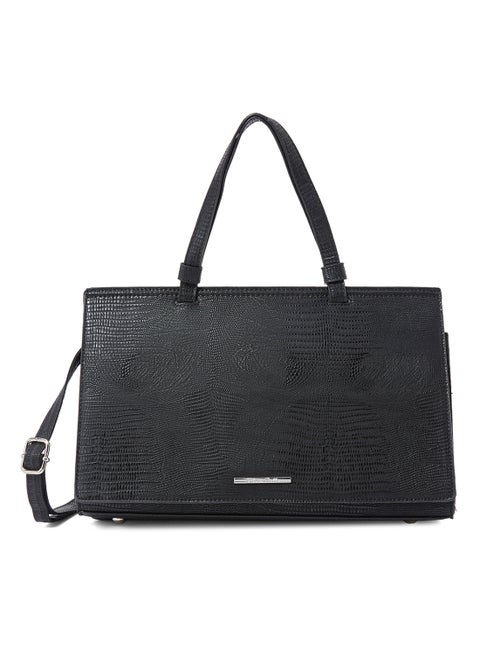 Unique Accent Shoulder Bag Black