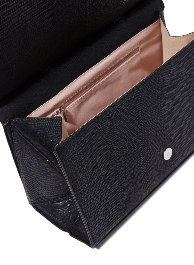 Unique Accent Shoulder Bag Black