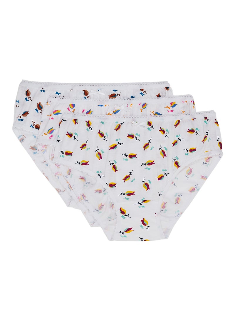SLUGGER - Pack of 3 Printed Briefs White - Image 1