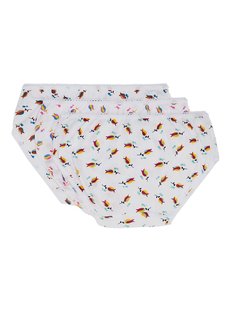 SLUGGER - Pack of 3 Printed Briefs White - Image 1