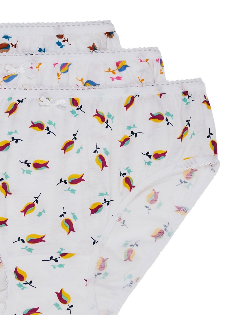 SLUGGER - Pack of 3 Printed Briefs White - Image 1