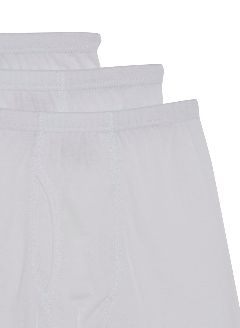 SLUGGER 3 Piece Cotton Boxer Briefs White  - Image 3