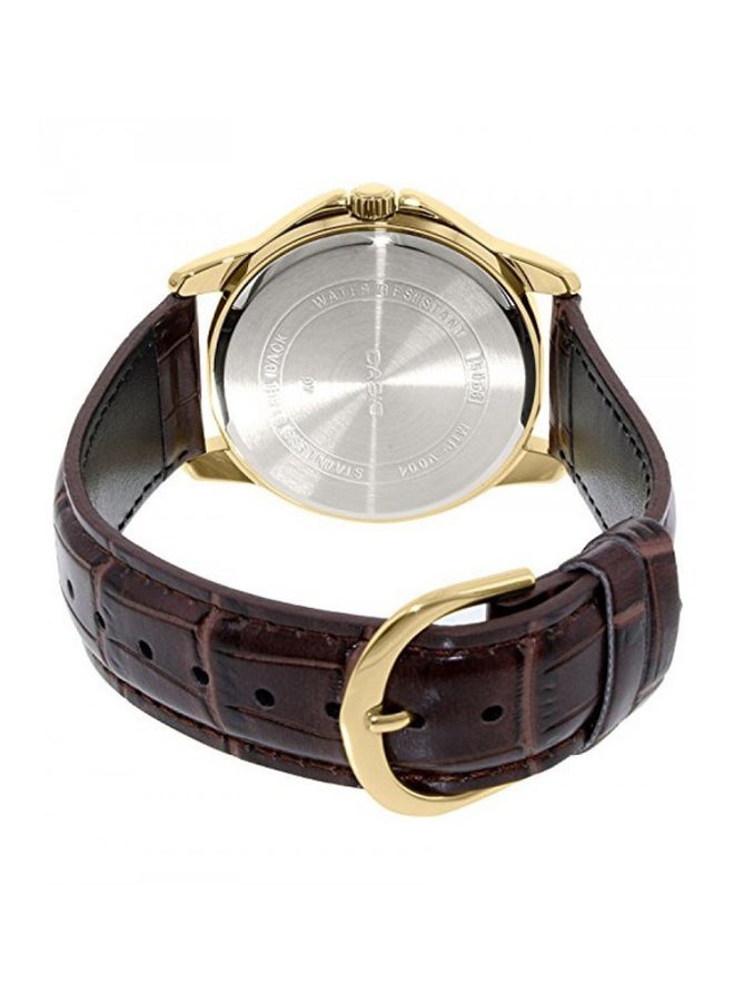 CASIO - Men's Water Resistant Analog Watch Mtp-V004GL-7AUDF - 47 mm - Brown - Image 1