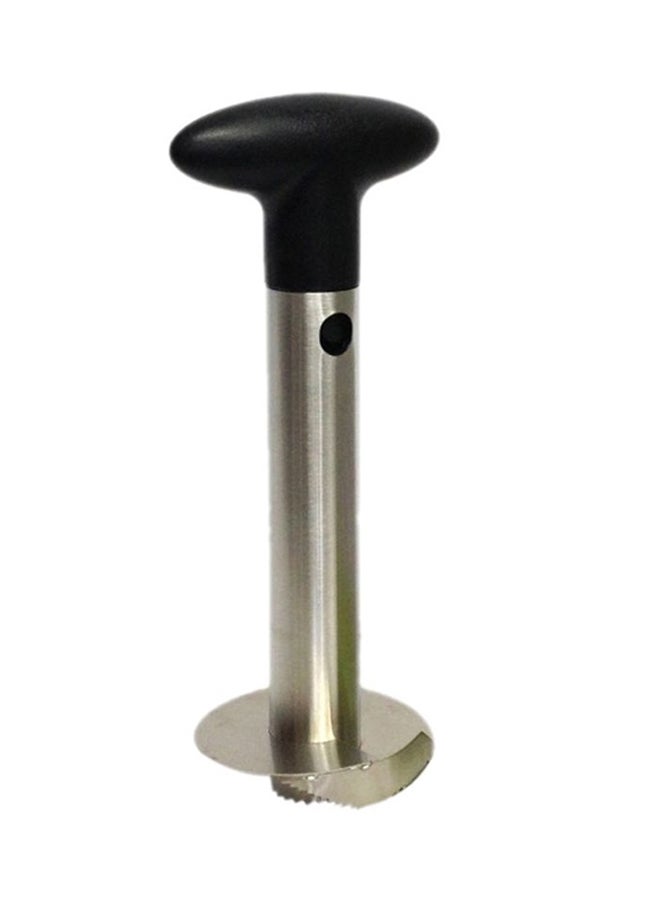 فلاج شيب أداة تقطيع الأناناس من الإستانلس إستيل أسود/ فضي 25x11x9سم - Image 1