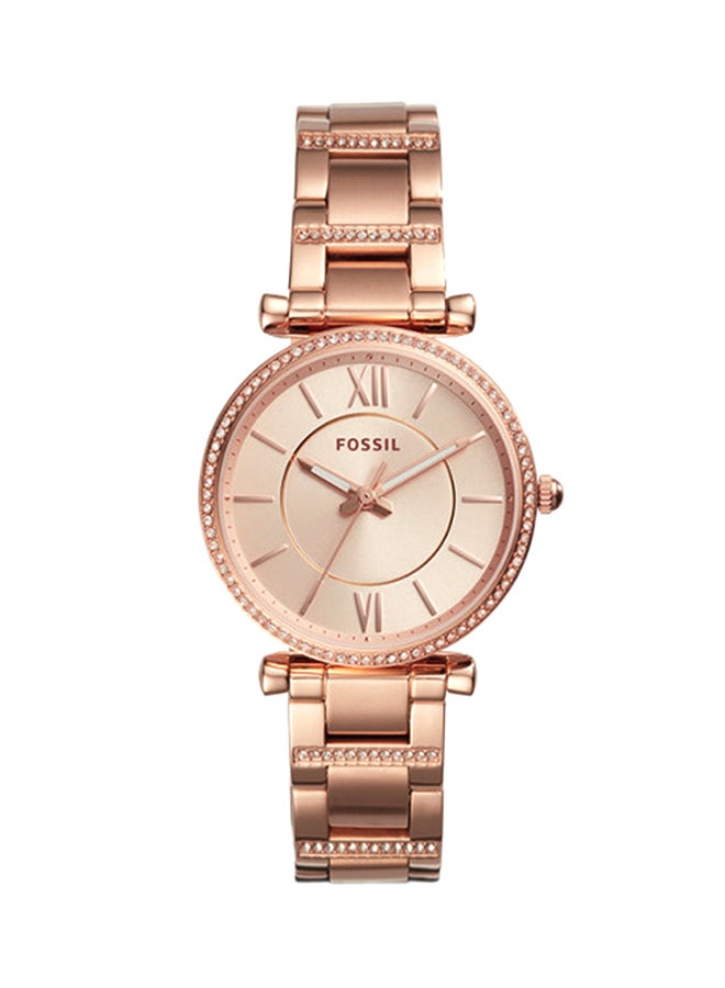 FOSSIL Women's Carlie Analog Watch ES4301 - 35 mm - Rose Gold  - Image 1