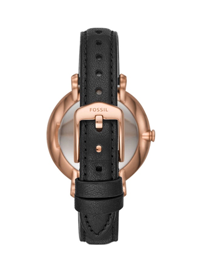 فوسيل ساعة يد جاكلين بعقارب طراز ES4535 - 36 مم - أسود للنساء - Image 2