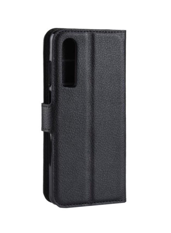 Generic - Litchi Texture Wallet Flip Case Cover And Accessory For Huawei P30 Black - Image 1