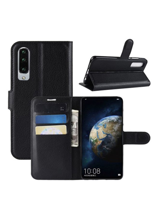 Generic - Litchi Texture Wallet Flip Case Cover And Accessory For Huawei P30 Black - Image 1