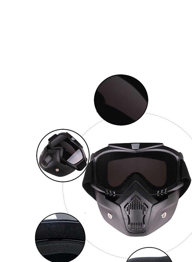 نظارات واقية للدراجات النارية بتصميم قناع مضاد للرياح ومناسب لسباق الضاحية - Image 2