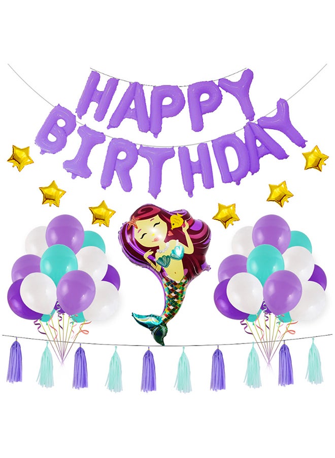 بالون بتصميم حورية البحر لزينة حفلات عيد الميلاد - Image 1