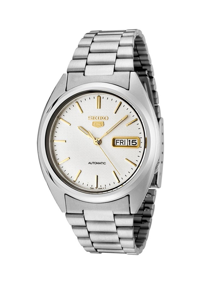 Seiko - Men's 21 Jewels Round Shape Stainless Steel Analog Wrist Watch 37 mm - Silver - SNXG47K - Image 1