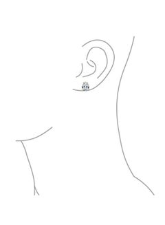 BLING JEWELRY Gold Plated 925 Sterling Silver Teardrop Stud Earrings With Zircon  - Image 3