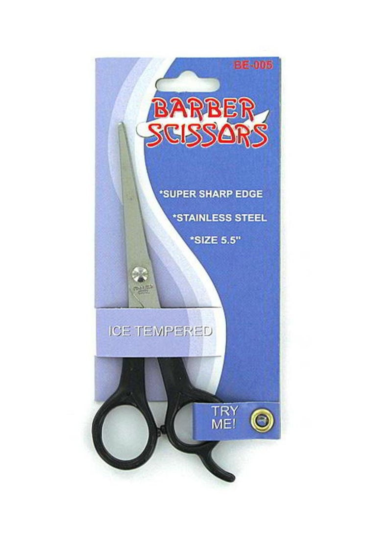Barber Scissor Silver/Black 5.5inch