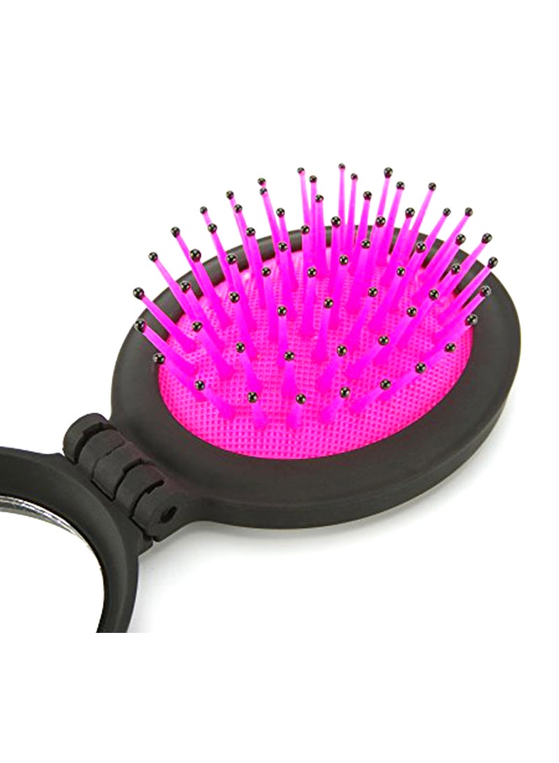 NuAngela Pack Of 2 Folding Mirror Mini Pop Up Hair Brush - Image 2