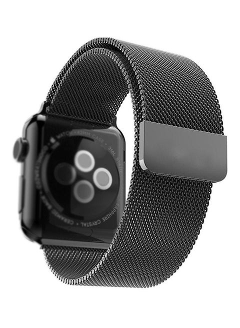 Stainless Steel Wrist Band For Apple Watch 38 mm Black