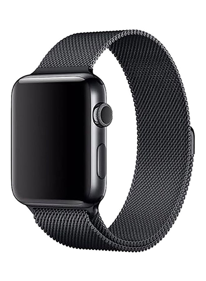 Generic - Stainless Steel Wrist Band For Apple Watch 38 mm Black - Image 1