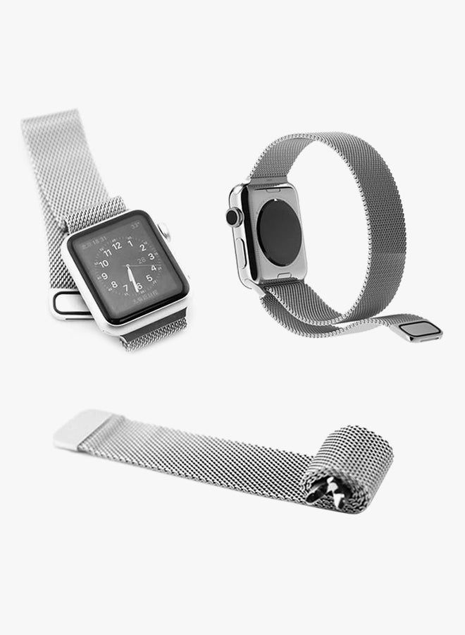 Generic - Stainless Steel Wrist Band For Apple Watch 42 mm Silver - Image 1