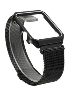 2-In-1 Stainless Steel Wrist Band With Bumper For Apple Watch 42 mm Black
