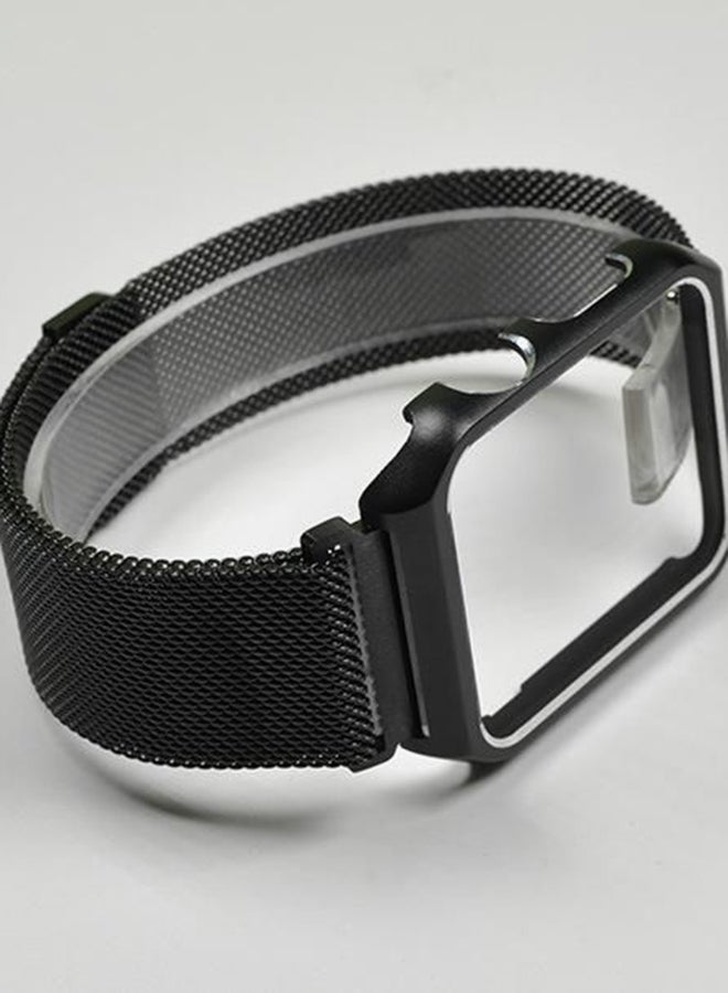 Generic - 2-In-1 Stainless Steel Wrist Band With Bumper For Apple Watch 42 mm Black - Image 1