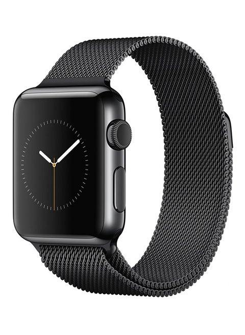 Milanese Stainless Steel Wrist Band For Apple Watch 44 mm Black