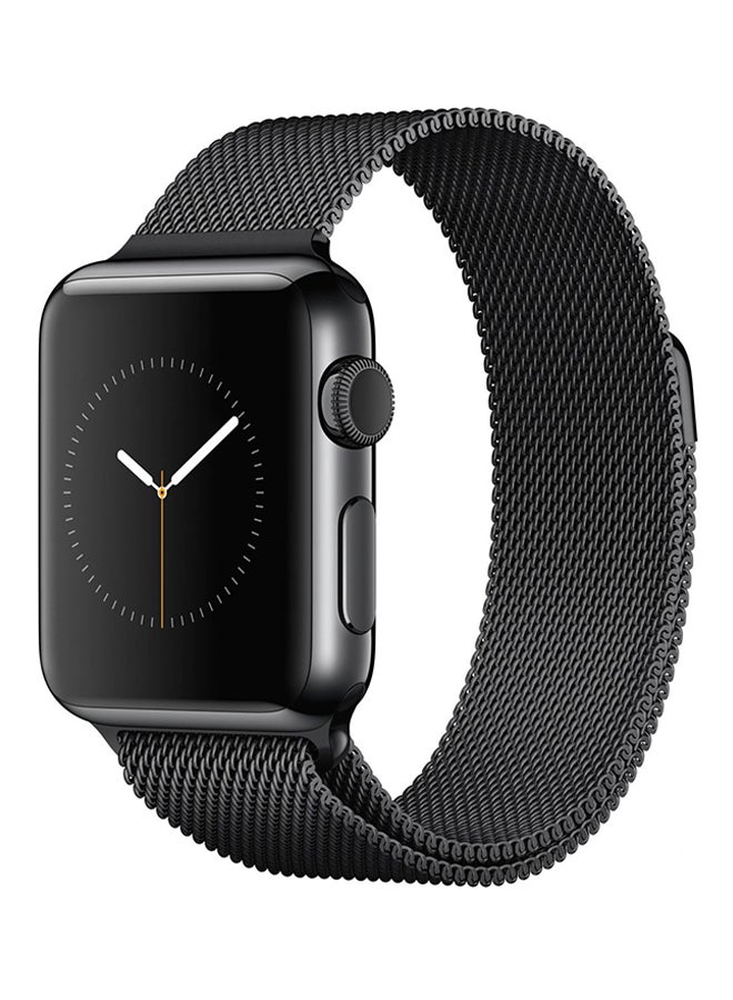 Generic - Milanese Stainless Steel Wrist Band For Apple Watch 44 mm Black - Image 1