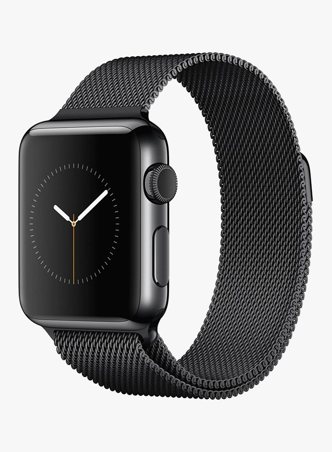 Generic - Milanese Stainless Steel Wrist Band For Apple Watch 44 mm Black - Image 1