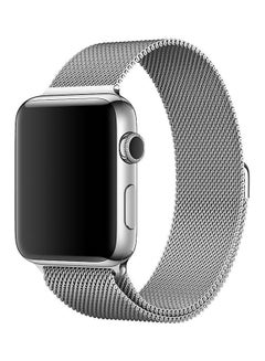 Milanese Stainless Steel Wrist Band For Apple Watch 44 mm Silver