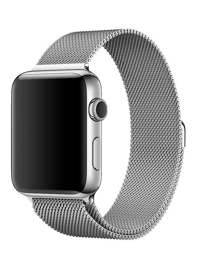Generic - Milanese Stainless Steel Wrist Band For Apple Watch 44 mm Silver - Image 1