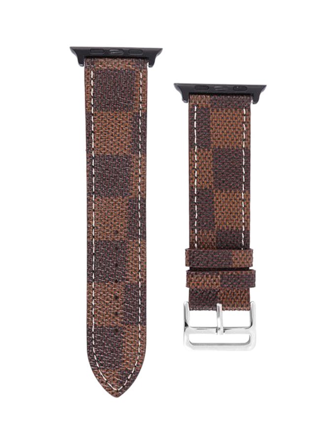Generic - Leather Wrist Band For Apple Watch 40 mm Brown - Image 1
