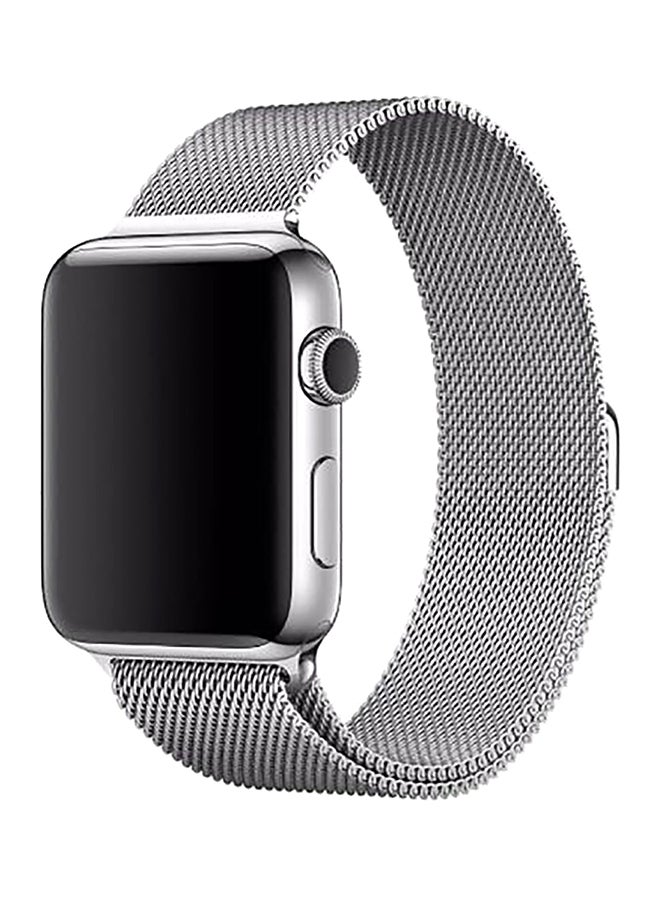 Generic - Metal Wrist Band For Apple Watch 44 mm Silver - Image 1