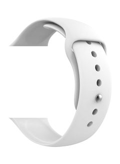 Replacement Silicone Sport Wrist Band For Apple Watch 44 mm White